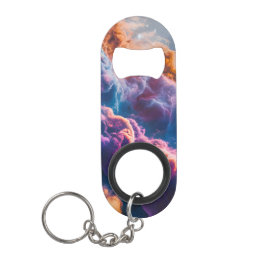 Abrebotellas De Llavero Abstract Space Nebula Cosmic Bottle Opener