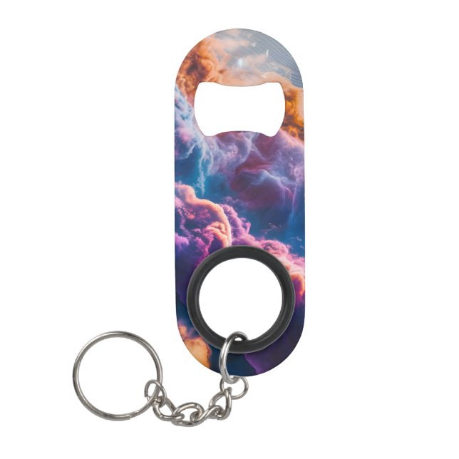 Abrebotellas De Llavero Abstract Space Nebula Cosmic Bottle Opener (Anverso)