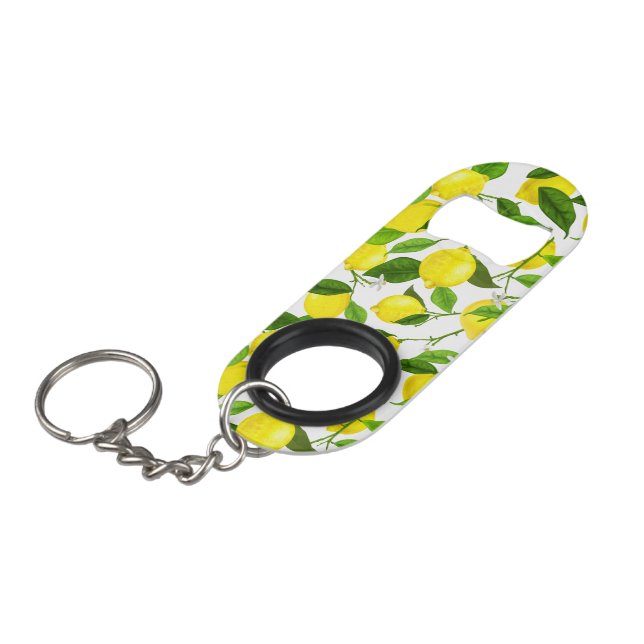 Abrebotellas De Llavero Acuarela Limón (Ángulo frontal)