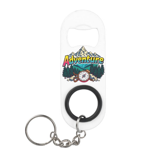Abrebotellas De Llavero Adventure Mountain – Outdoor Hiking Nature Design  (Anverso)