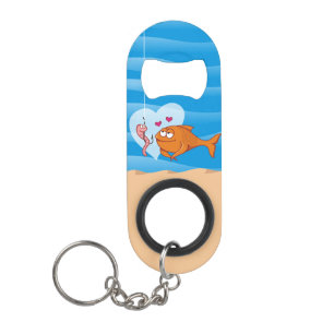 Abrebotellas De Llavero Apertura de botellas de Fish and Bit in Love Keych