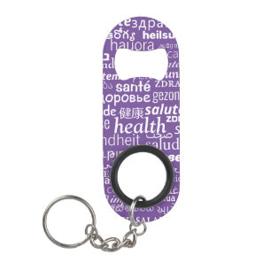 Abrebotellas De Llavero Apertura de frascos Multilingaul Health Text Keych