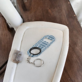 Abrebotellas De Llavero Arte de patrones tribales azules