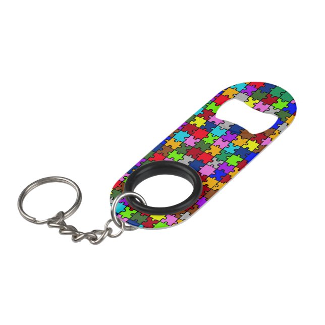 Abrebotellas De Llavero Autismo jigsaw (Ángulo frontal)