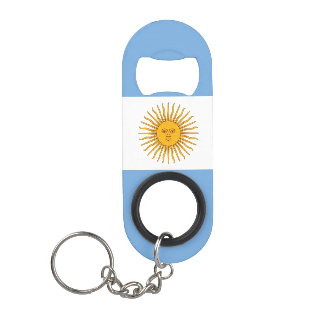 Abrebotellas De Llavero Bandera de Argentina (Anverso)