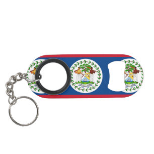 Abrebotellas De Llavero Bandera de Belice