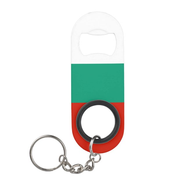 Abrebotellas De Llavero Bandera de Bulgaria (Anverso)