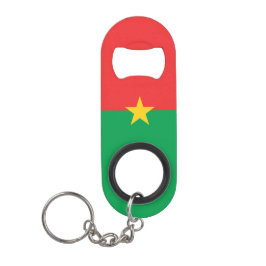 Abrebotellas De Llavero Bandera de Burkina Faso