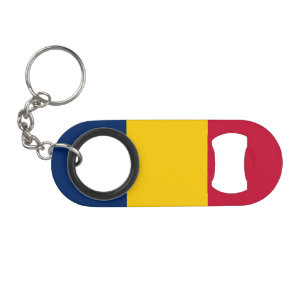 Abrebotellas De Llavero Bandera de Chad