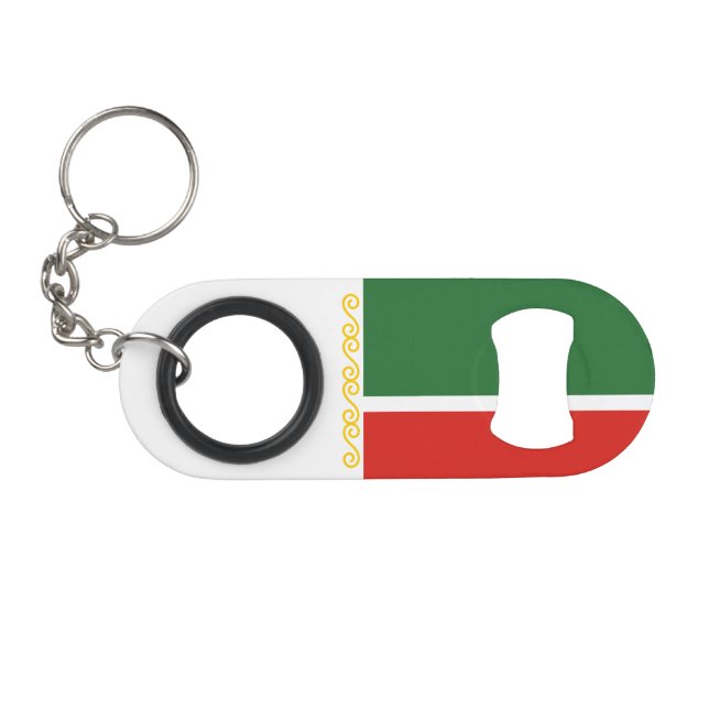 Abrebotellas De Llavero Bandera de Chechenia (Anverso (Horizontal)
)