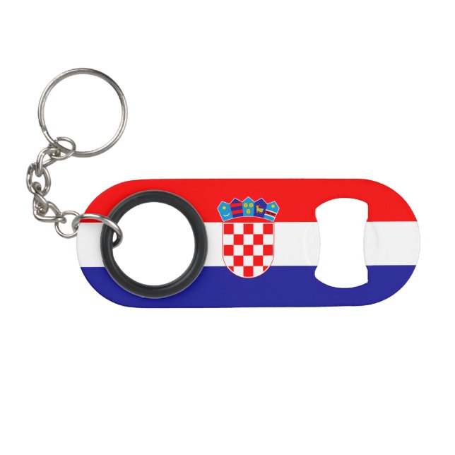 Abrebotellas De Llavero Bandera de Croacia (Anverso (Horizontal)
)