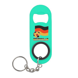 Abrebotellas De Llavero Bandera de Deutschland con borde gris de balón de