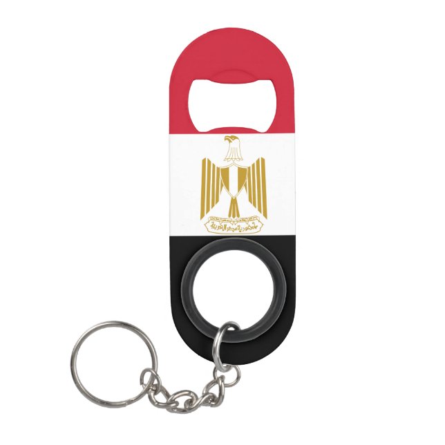 Abrebotellas De Llavero Bandera de Egipto (Anverso)