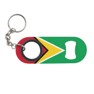Abrebotellas De Llavero Bandera de Guyana