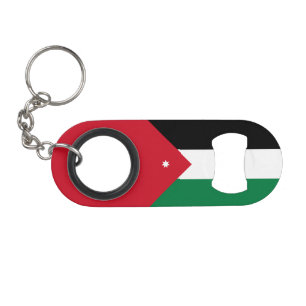 Abrebotellas De Llavero Bandera de Jordania