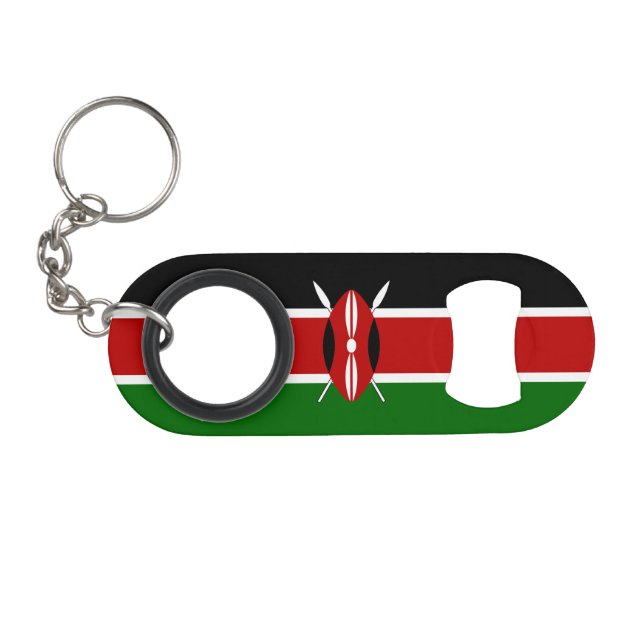 Abrebotellas De Llavero Bandera de Kenia (Anverso (Horizontal)
)