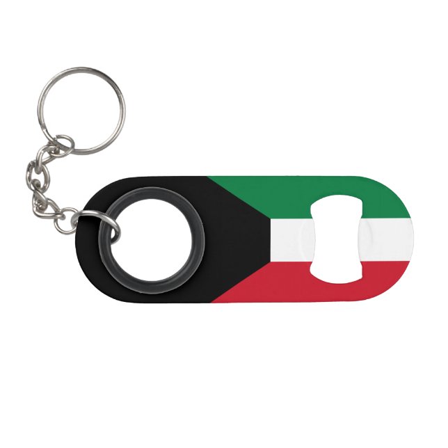 Abrebotellas De Llavero Bandera de Kuwait (Anverso (Horizontal)
)