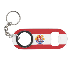 Abrebotellas De Llavero Bandera de la Polinesia Francesa