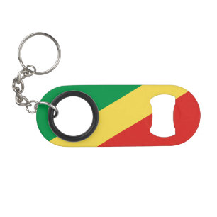 Abrebotellas De Llavero Bandera de la República del Congo