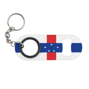 Abrebotellas De Llavero Bandera de las Antillas Neerlandesas