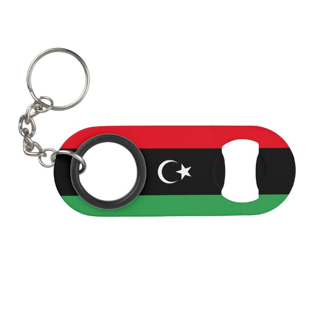 Abrebotellas De Llavero Bandera de Libia (Anverso (Horizontal)
)