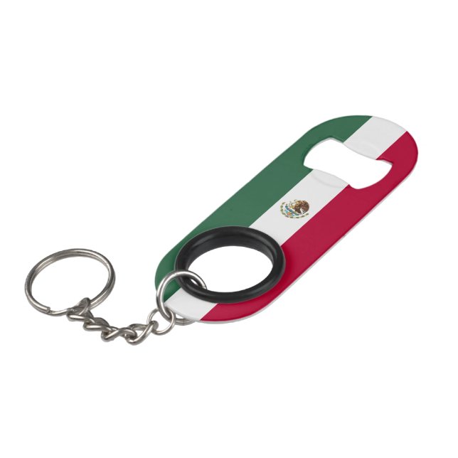Abrebotellas De Llavero Bandera de México (Ángulo frontal)