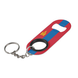 Abrebotellas De Llavero Bandera de Mongolia