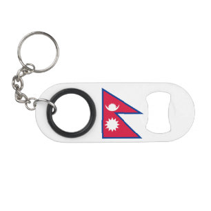 Abrebotellas De Llavero Bandera de Nepal