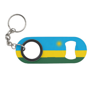 Abrebotellas De Llavero Bandera de Ruanda