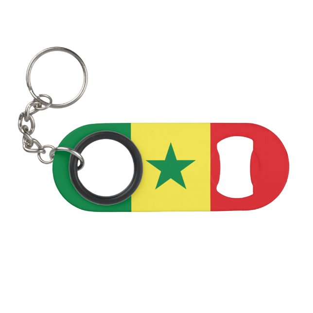 Abrebotellas De Llavero Bandera de Senegal (Anverso (Horizontal)
)