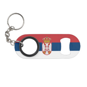 Abrebotellas De Llavero Bandera de Serbia