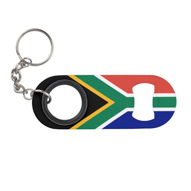 Abrebotellas De Llavero Bandera de Sudáfrica (Anverso (Horizontal)
)