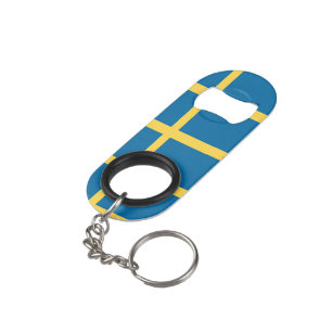 Abrebotellas De Llavero Bandera de Suecia