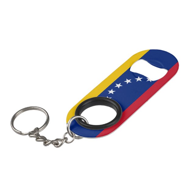 Abrebotellas De Llavero Bandera de Venezuela (Ángulo frontal)
