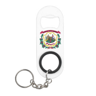 Abrebotellas De Llavero Bandera del estado de Virginia Occidental