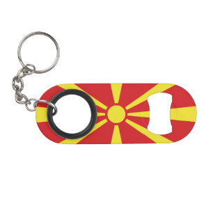 Abrebotellas De Llavero Bandera del Norte de Macedonia