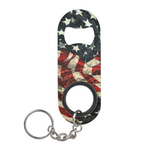 Abrebotellas De Llavero Bandera estadounidense-camuflaje por Shirley Taylo