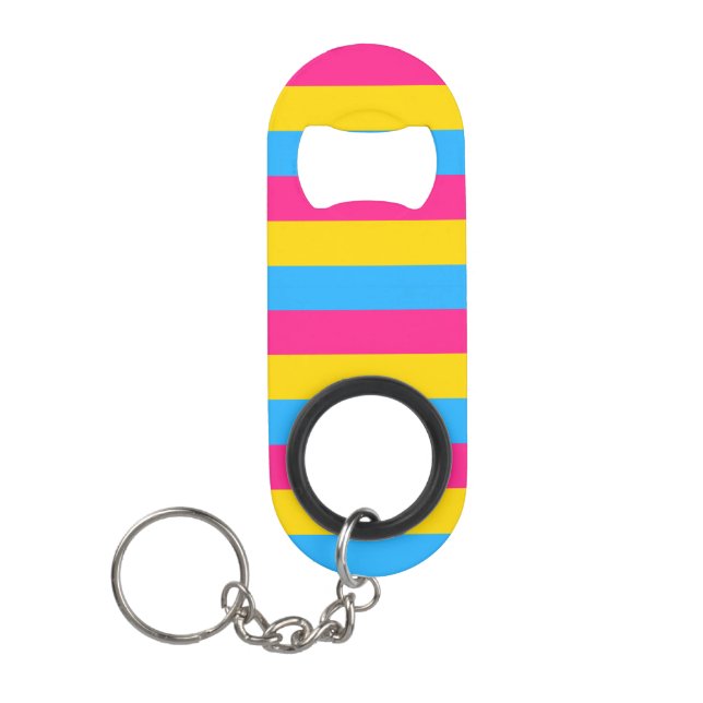 Abrebotellas De Llavero Bandera Pansexual (Anverso)