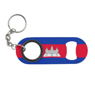 Abrebotellas De Llavero Bandera patriótica de Camboya