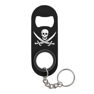 Abrebotellas De Llavero Bandera Pirata Calavera Espadas Cruzadas