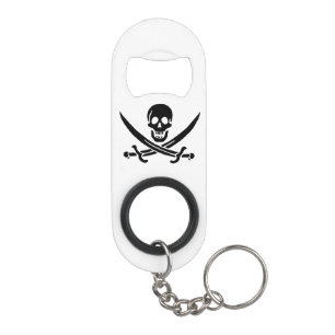 Abrebotellas De Llavero Bandera Pirata Calavera Espadas Cruzadas