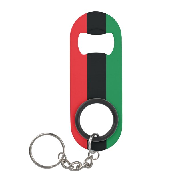 Abrebotellas De Llavero Bandera roja, negra y verde (Anverso)
