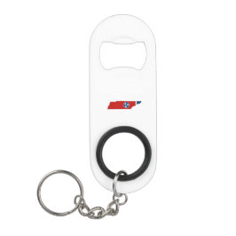 Abrebotellas De Llavero Bandera y mapa del estado de Tennessee