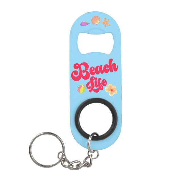 Abrebotellas De Llavero Bright Fun Beach Life (Anverso)