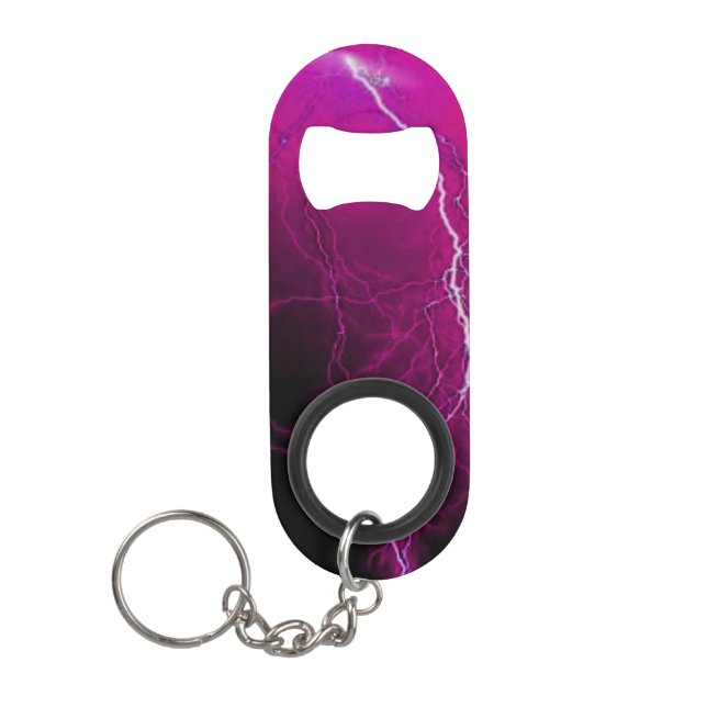 Abrebotellas De Llavero Cadena de apertura de botellas de luz rosa (Anverso)