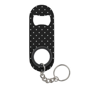 Abrebotellas De Llavero Cambiar puntos de polka gris Cualquier Personaliza