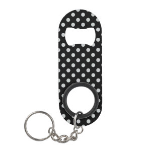 Abrebotellas De Llavero Cambiar puntos de polka gris Cualquier Personaliza