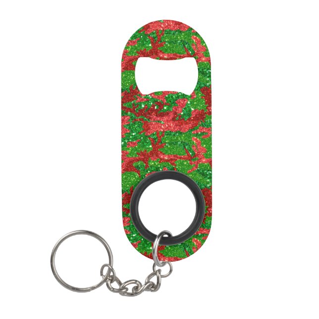 Abrebotellas De Llavero Camuflaje Purpurina Haus Of Camo Xmas (Anverso)