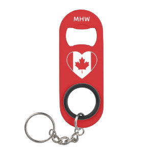 Abrebotellas De Llavero Canadá Amor personalizado monograma apertura de f