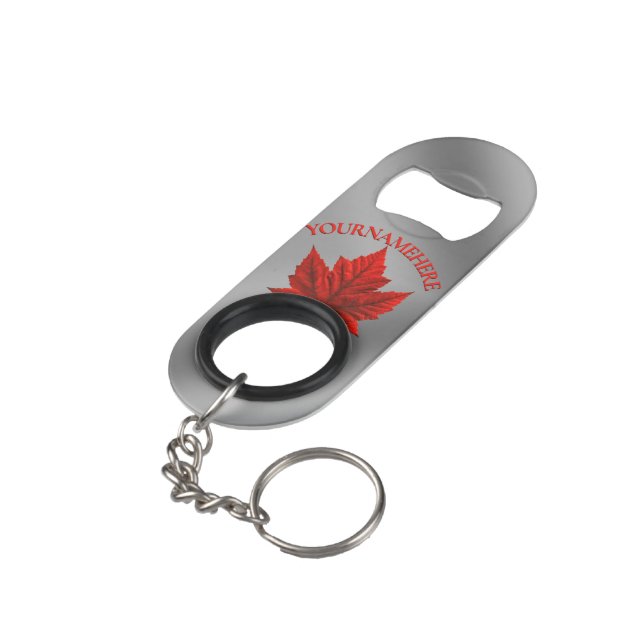 Abrebotellas De Llavero Canadá Bottle Opener Canada Maple Leaf Souvenir (Ángulo trasero)